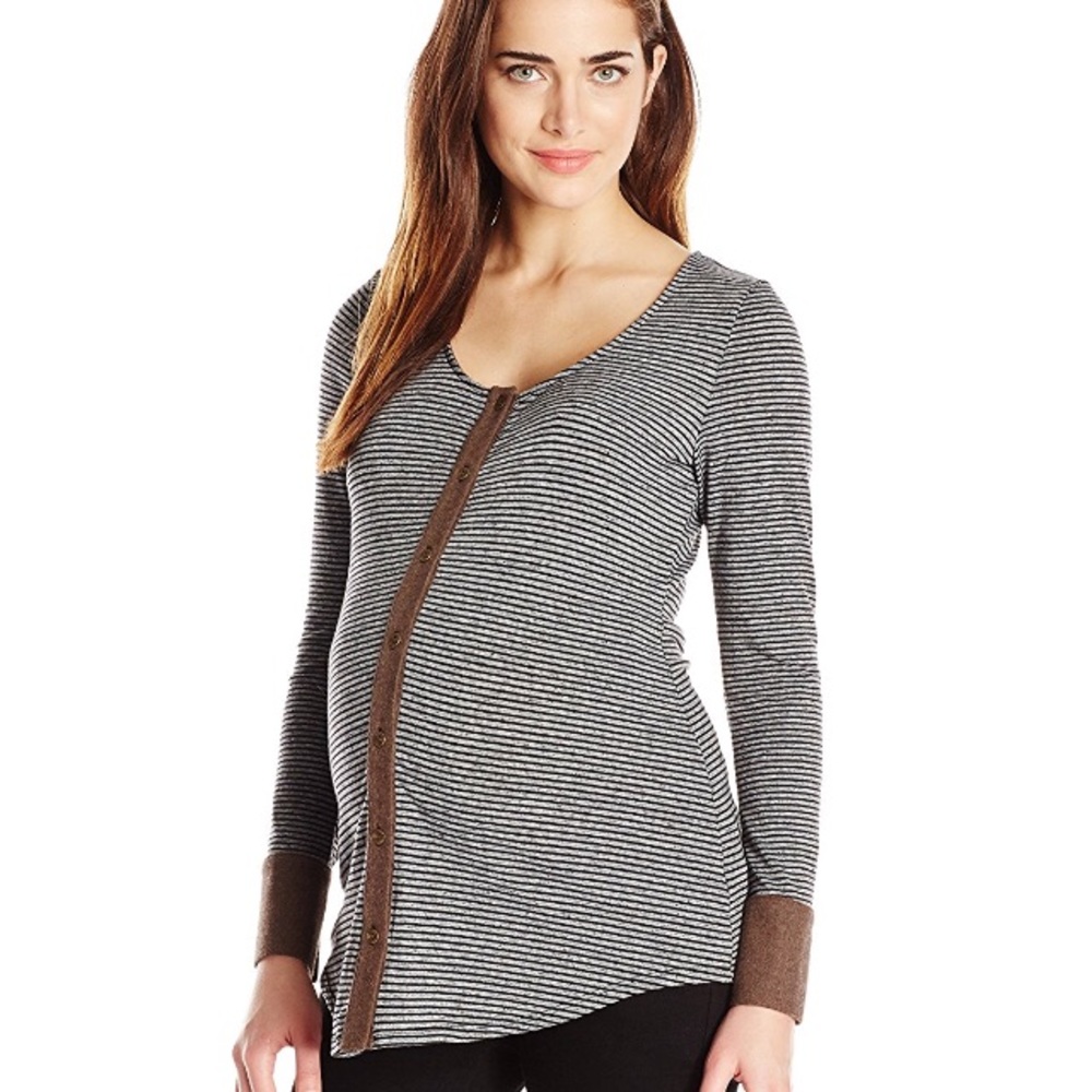 Maternal America Maternity Buttoned Front Top